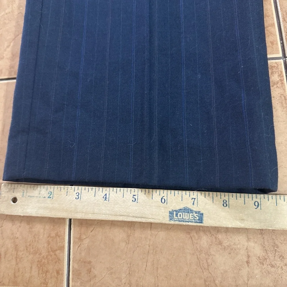 Towncraft Blue Pin Stripe 2-Piece Suit Sz 42R Jacket 38 x 32 Pant VTG Wool Blend